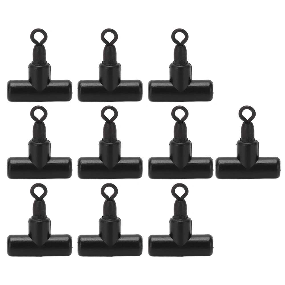 BuyWeek 10PCS T Shape Fishing Swivel 3 Way Connector Cross Line Rolling Swivel Fishing Tackle Parts