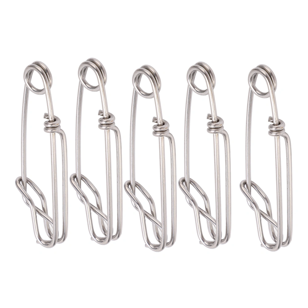 5pcs/set Longline Snap Clip Corrosion Resistance Float Line Tuna Clip for Ocean Fishing1.8x60mm