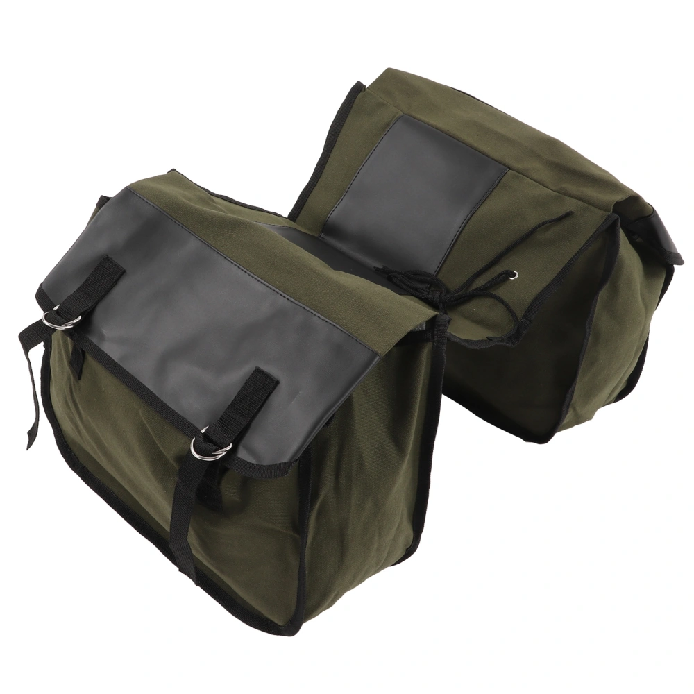 Portable Bicycle Rear Seat Trunk Bag Large Capacity Mountain Bike Tail Bag for CyclingMilitary Green