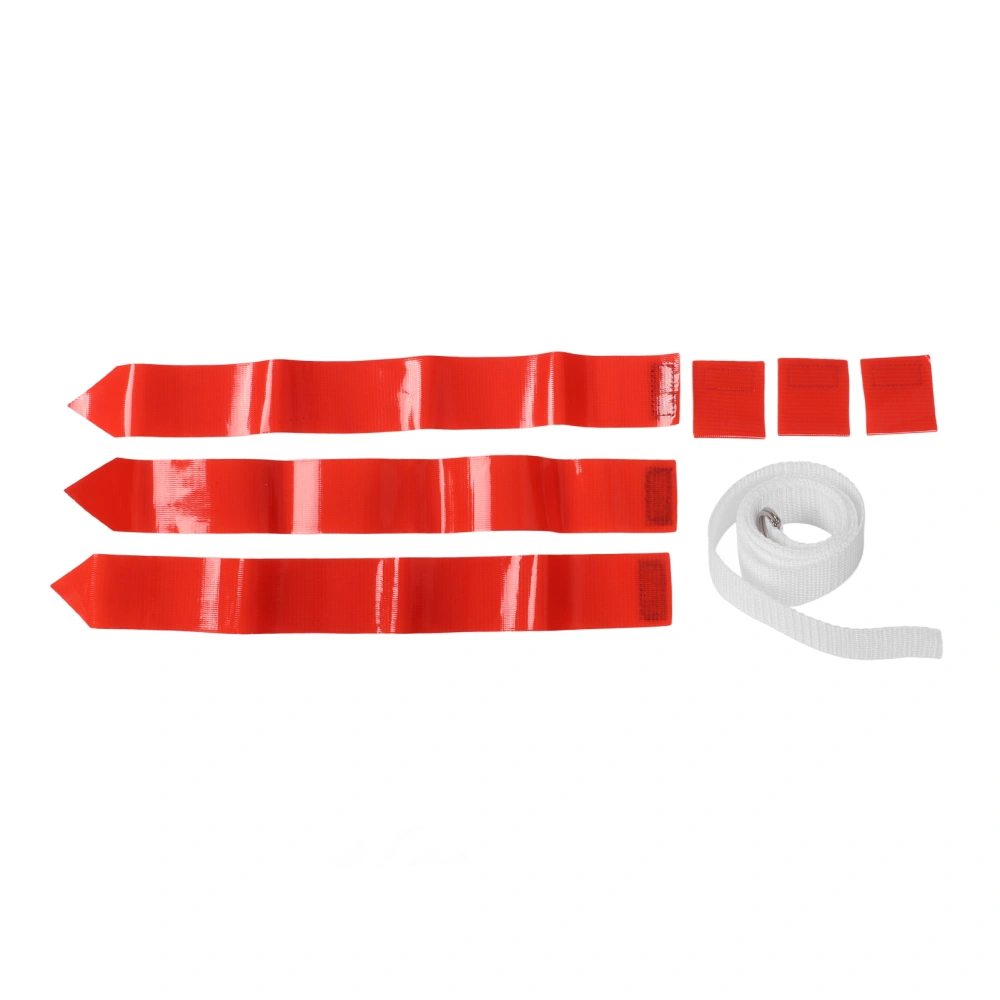 Football Belt Flags Tag 1 Belt with 3 Flags for Youth Competition Games Practices Training Red