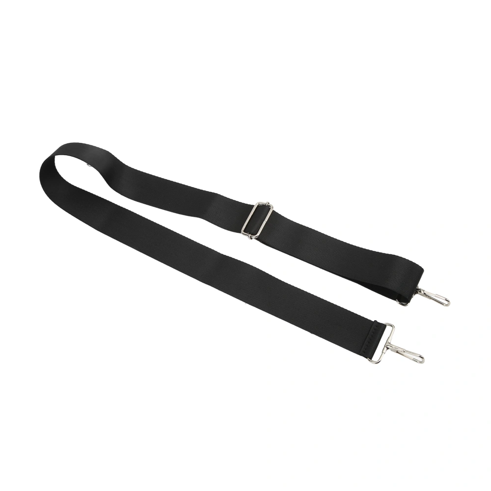 1m Adjustable Nylon Shoulder Bag Belt with Double Buckle Anti Slip Computer Bag Strap Black