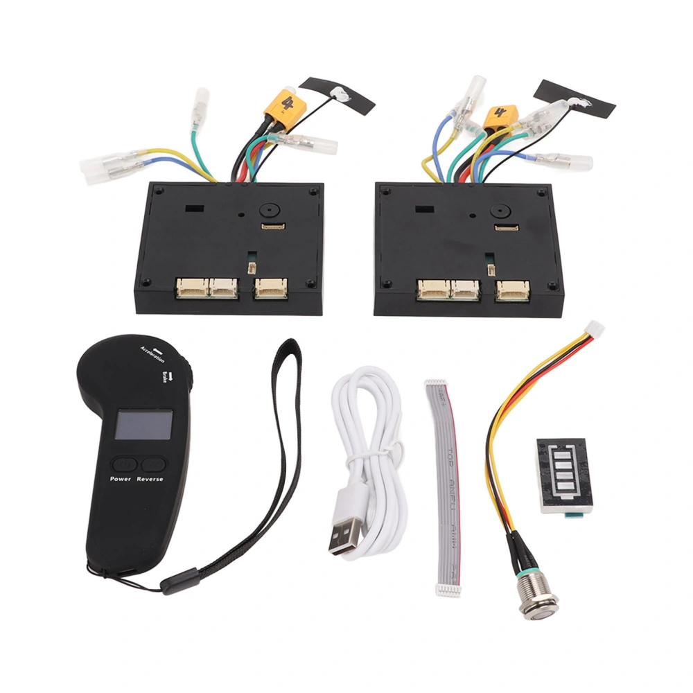 Electric Scooter 10S 4 Wheeled Control Module Hub Program with Connectors Remote Controller