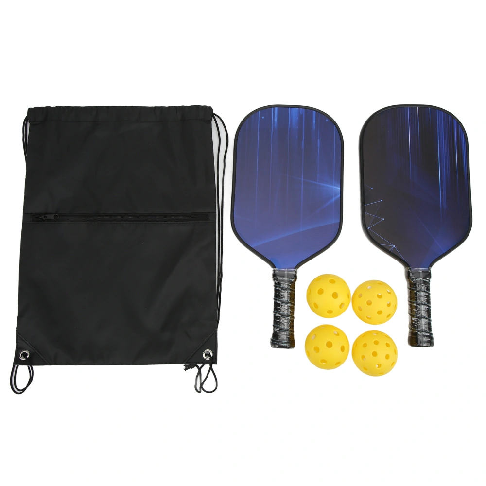 Pickleball Paddle Glass Fiber PP Core Pickleball Racket Set with 4 Balls for Sports Training