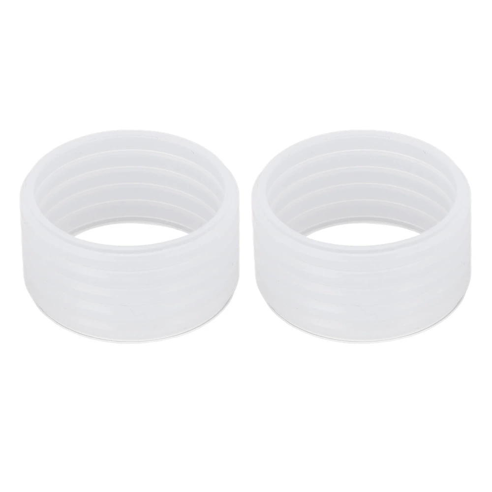 2pcs/set Tennis Racket Handle Silicone Ring Sweat Absorption Tennis Overgrip Fixing RingTransparent