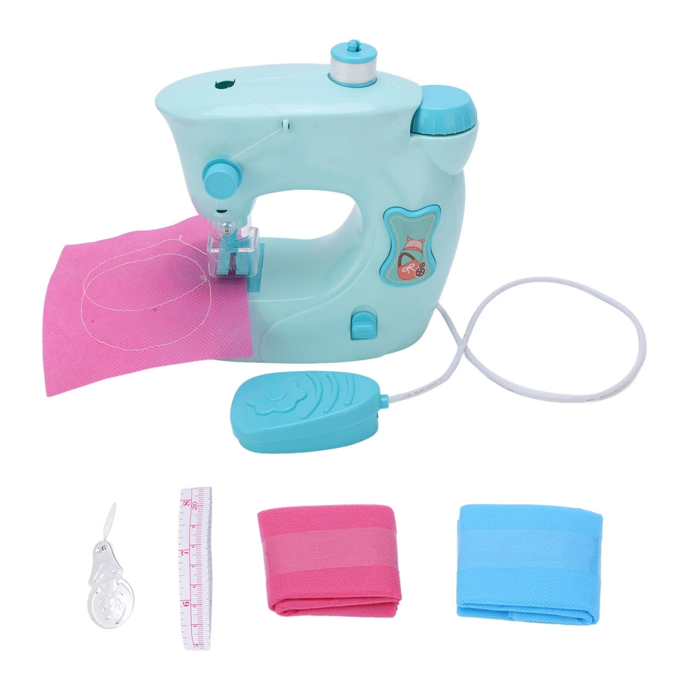 Kids Mini Sewing Machine Toy Kit Portable Children Electric Simulation Sewing Machine for Over 3 Years Old