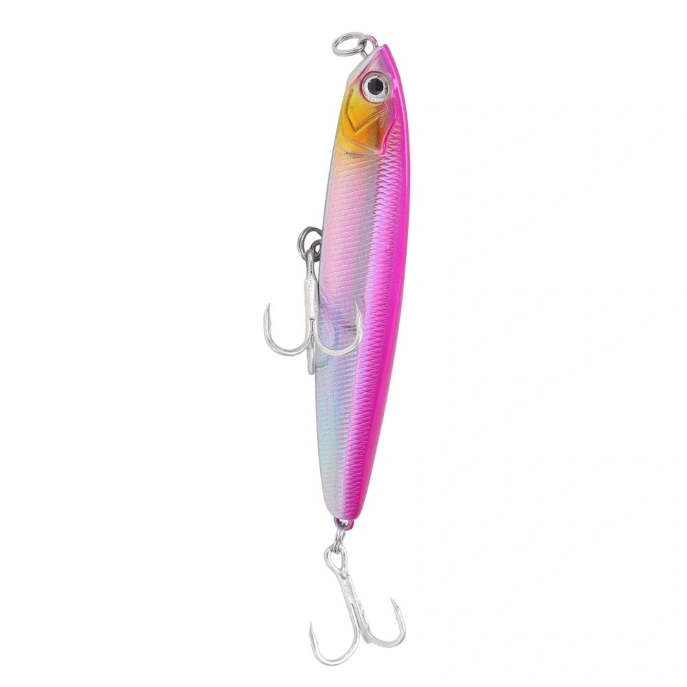 Simulation Hard Bait 24g Minnow Lure Swimbaits Rust Proof with 2 Hooks for Long Shot Seawater Boat Fishing#3