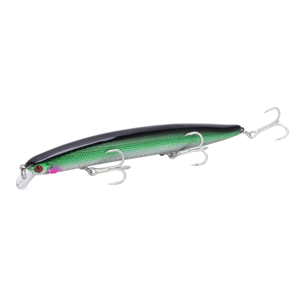 BuyWeek Anti Corrosion Minnow Lure 3D Eyes Fishing Hard Bait Fishing Tackles with 3 Sharp BarbsNo. 2