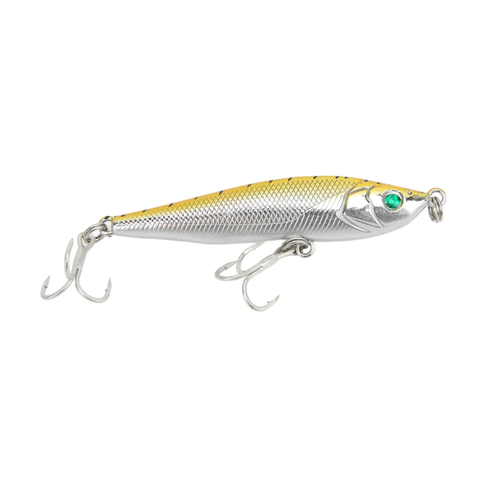 9g Fishing Lures Hard Bait Minnow Lures with Two Hook 3D Eyes Artificial Swimbait for Saltwater#4