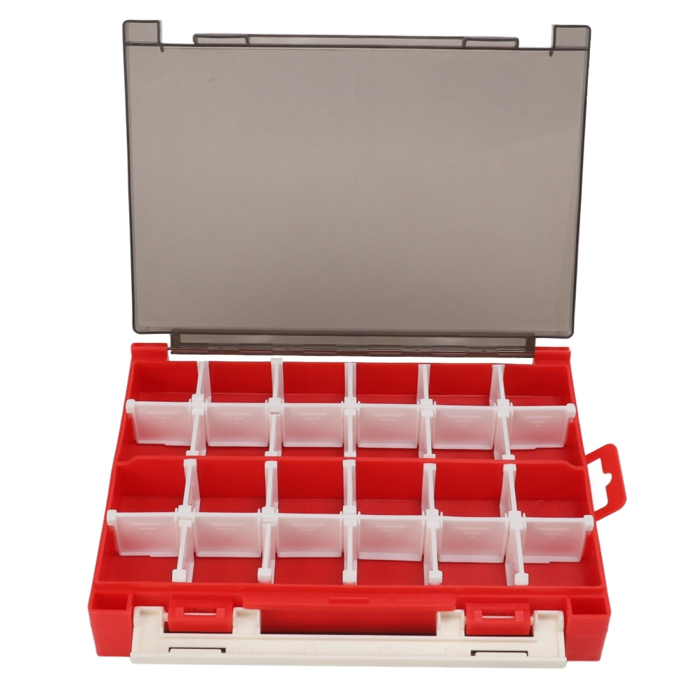 Lure Bait Box Multifunction Shockproof Double Layer Bait Storage Case for Outdoor FishingRed