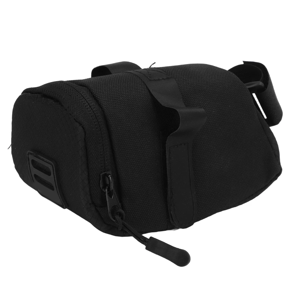 Saddle Bag Bicycle Black Oxford Cloth Material Easy Disassemble Zipper Design Small Wind Resistance Underseat Pouch