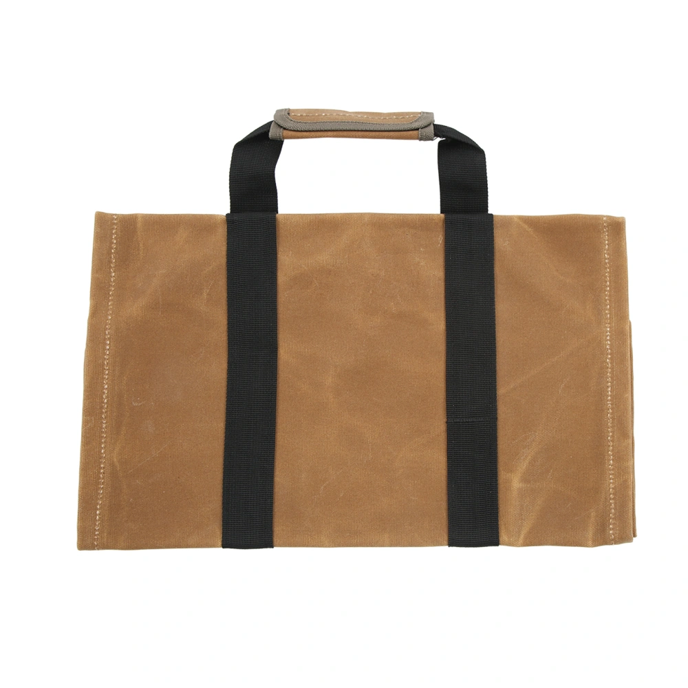 Firewood Carrier Tote Bag Waxed Firewood Canvas Log Carrier with Handles for Outdoor Indoor Use