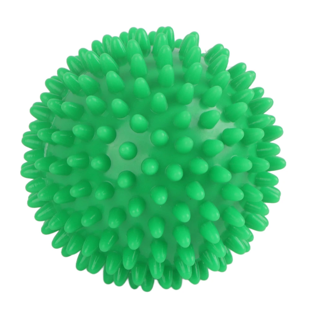 7.5cm PVC Spiky Hard Massage Ball Trigger Point Sport Hand Foot Pain Fasciitis RelieverGreen