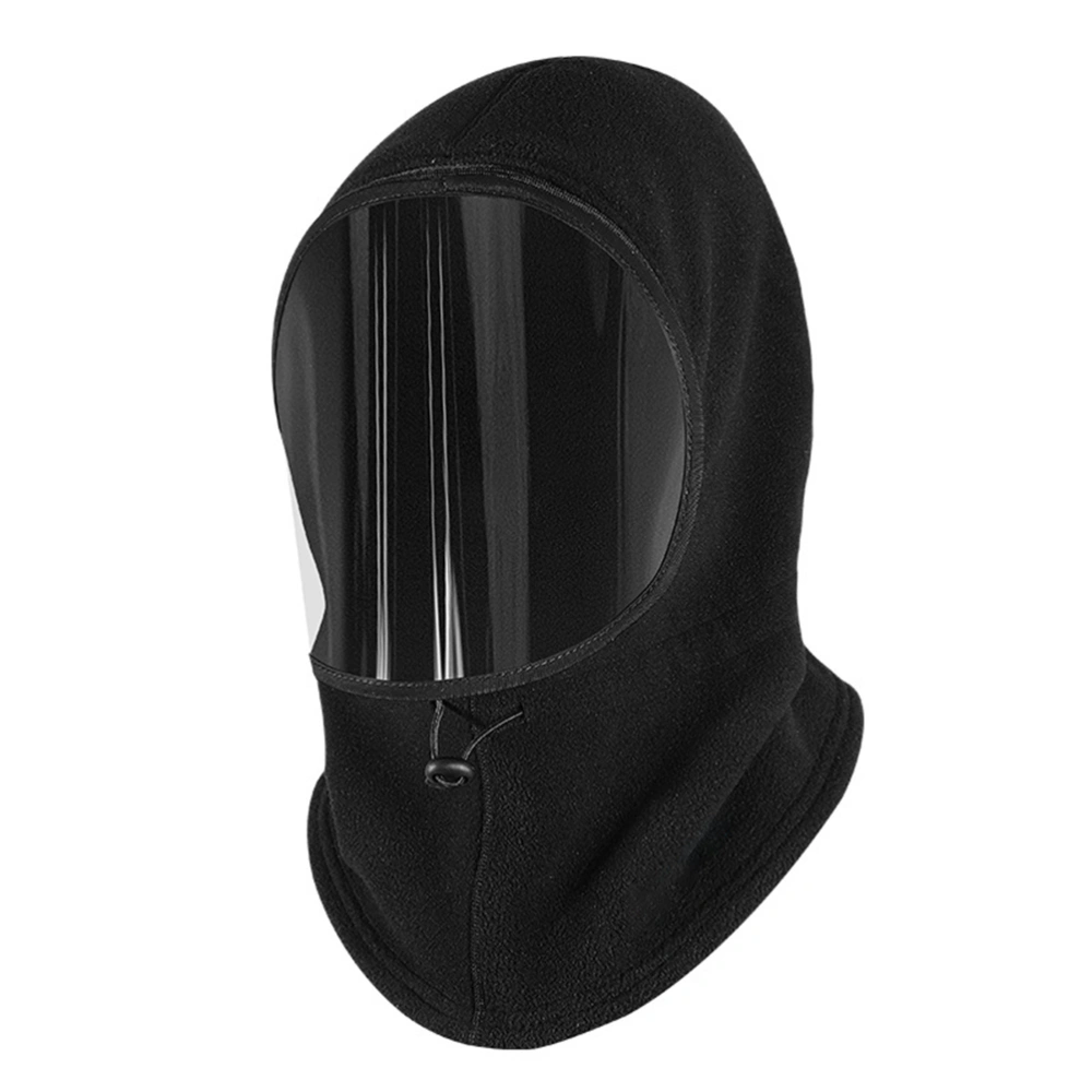 Outdoor Balaclava with Clear Windshield Winter Gear Flannel Lined Hood Neck Warmer Windproof Hat for Skiing Cycling Hiking