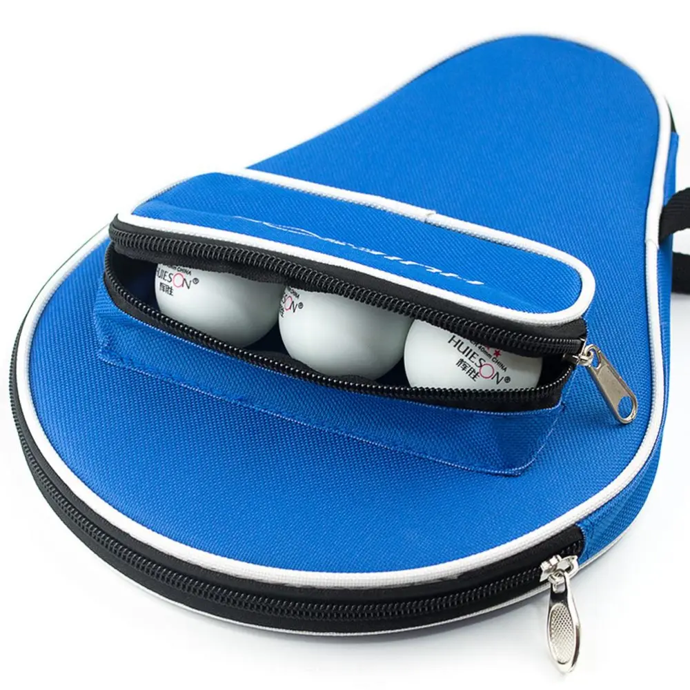 Racket Carry Bag with Ball Storage Pocket Table Tennis Racket Case Cover Waterproof Inner Liner Protection