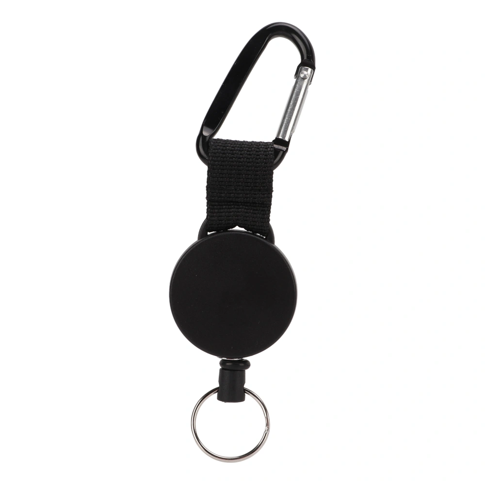 Retractable Key Chain Heavy Duty Carabiner Key Holder Keychain Lanyard Badge Reels with Steel WireType A