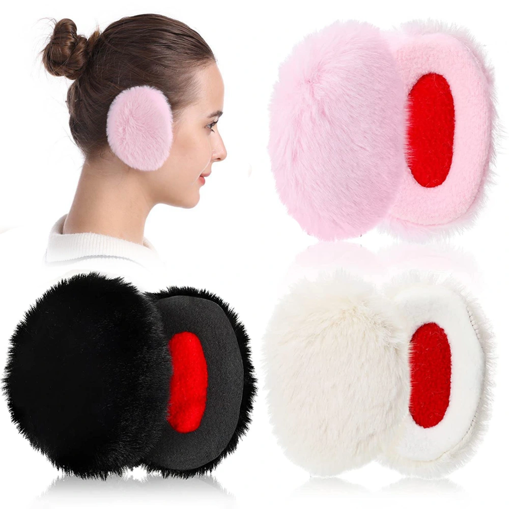 3 Pairs Bandless Ear Muffs Fleece Windproof Earmuffs Winter Ear Warmer Ear Covers for Men Women