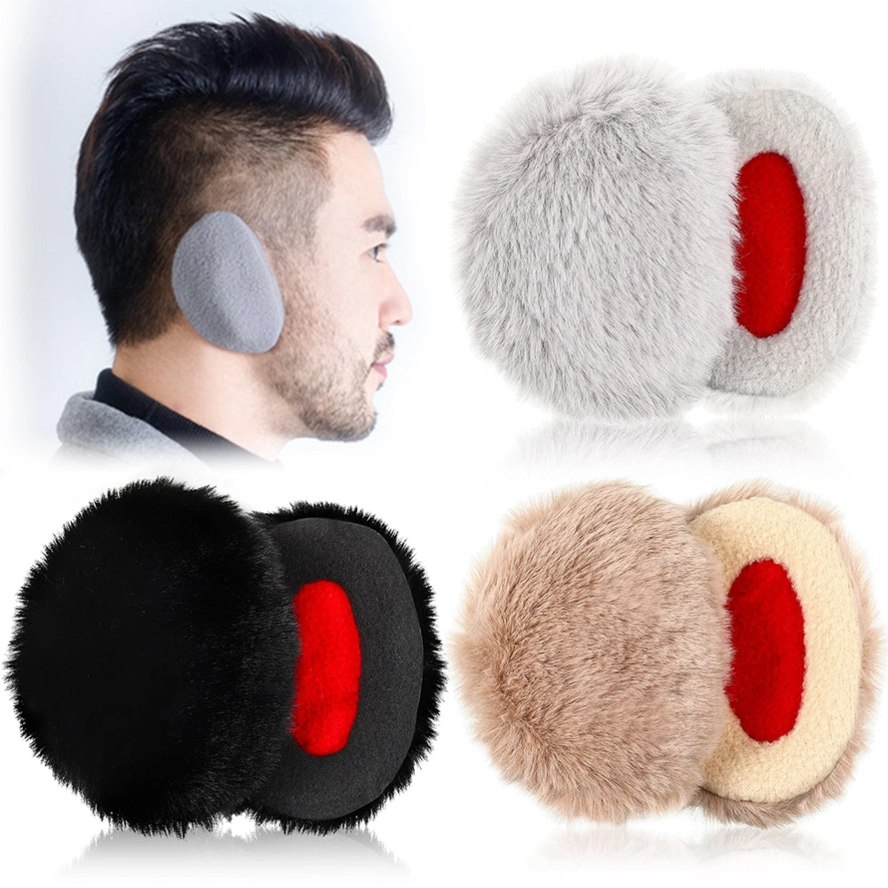 3 Pairs Bandless Ear Muffs Fleece Windproof Earmuffs Winter Ear Warmer Ear Covers for Men Women