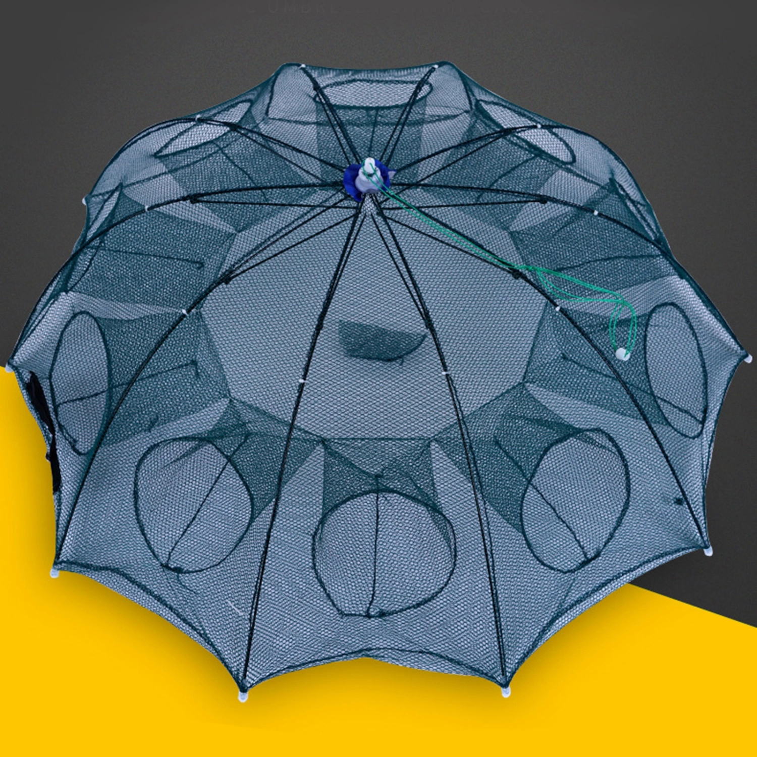 Fishing Bait Trap Foldable Fishing Net Automatic Shrimp Minnow Crab Net Trap Cage Fish Accessories10 Hole