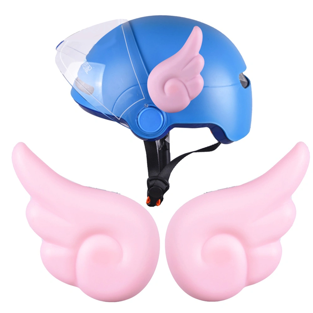 2Pcs Helmet Angel Wing Ornament with Base and Tapes for Bike Helmet Motorcycle Helmet Snowboard Helmet (Helmet Not Included)