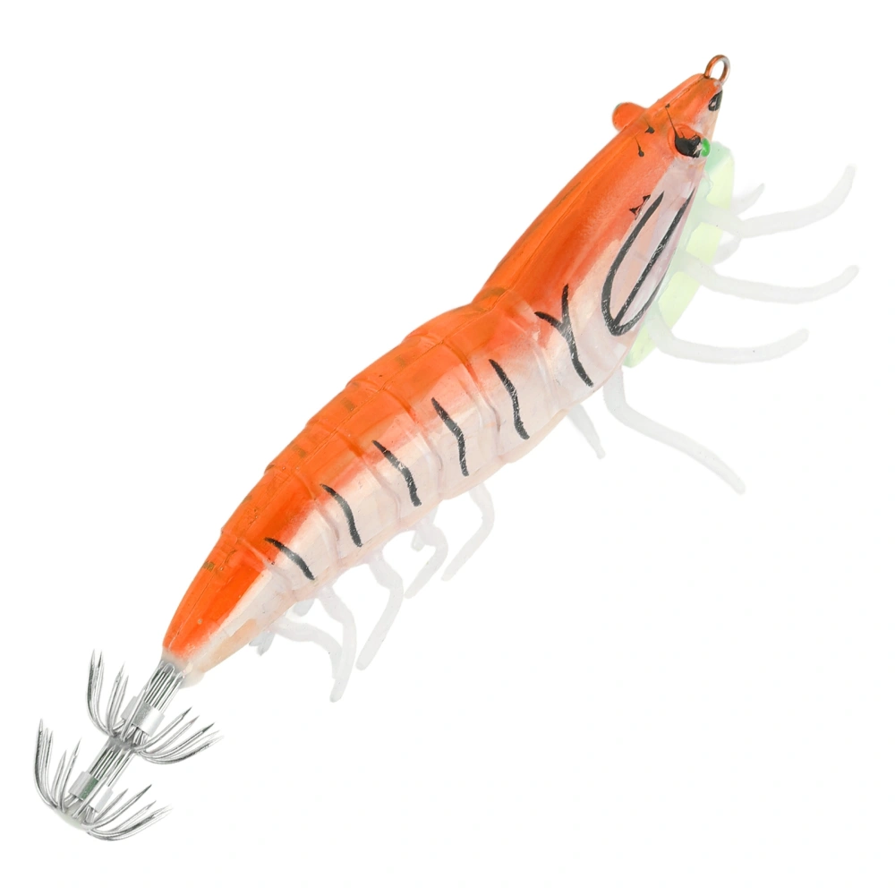 Fake Wood Shrimp Bait Fishing Wobbler Squid Jig Artificial Luminous Cuttlefish Hook LuresOrange