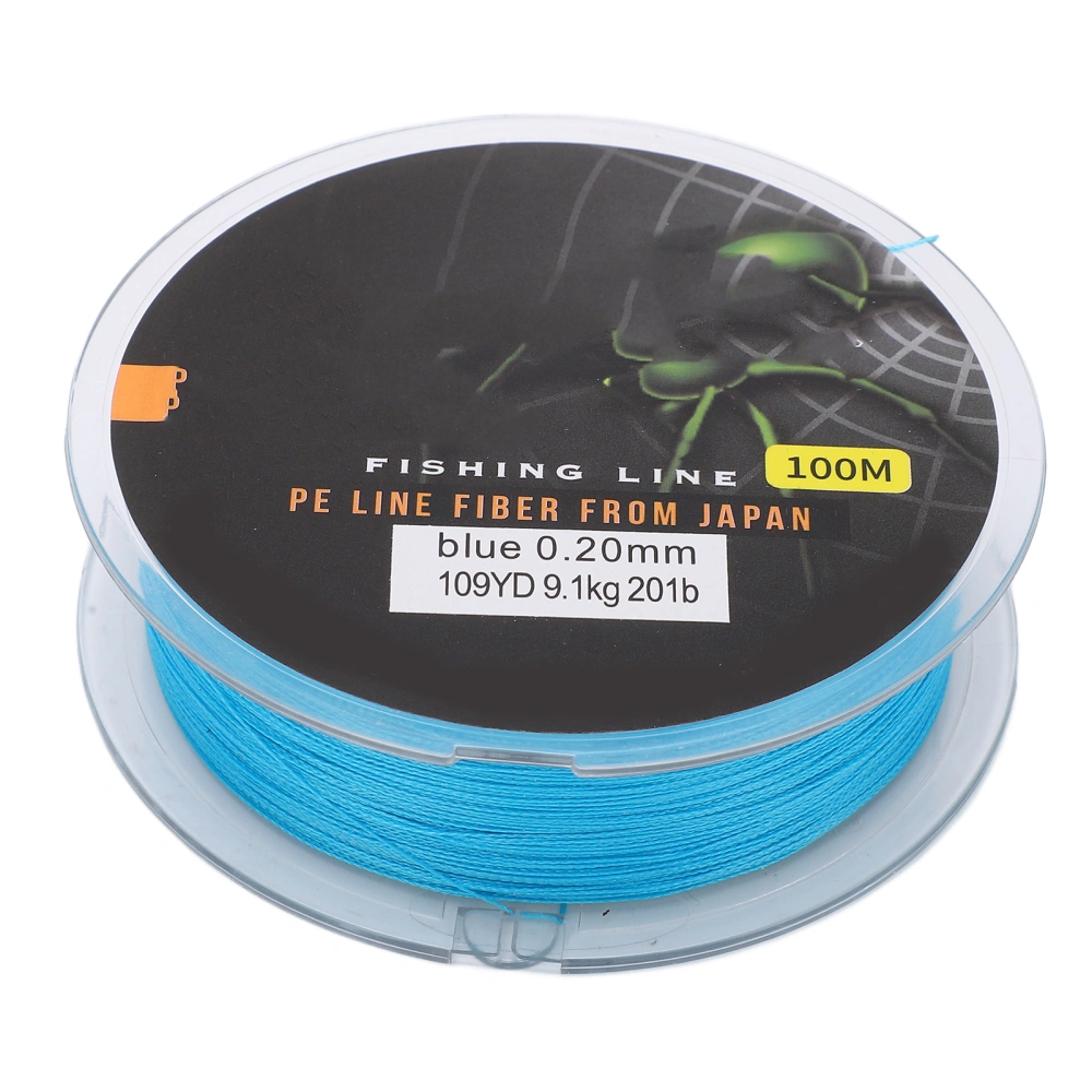 100m Multicolor Braided Fishing Line Wear Resistance Durable Braided Fishing WireBlue 1.5