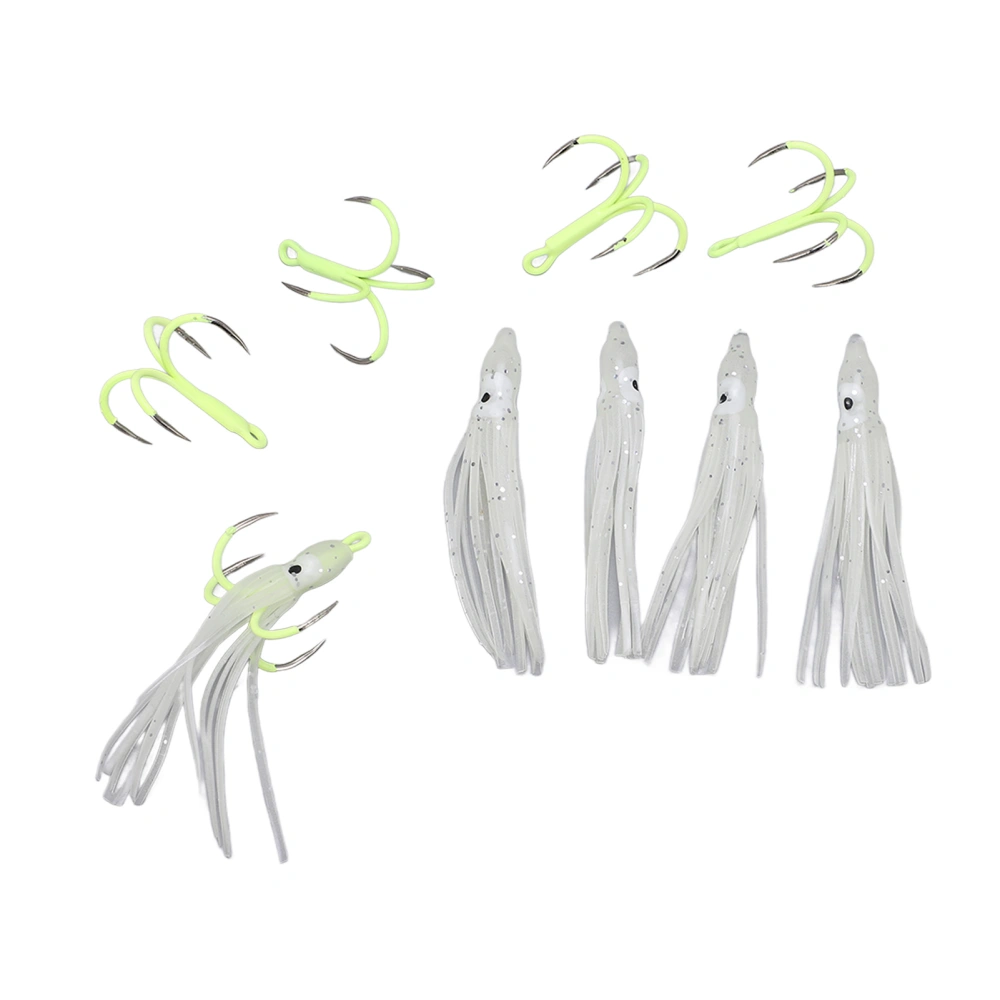 5Set Luminous Cuttlefish Fishing Hooks Baits Fishing Tackle Gears for Freshwater Saltwater16#