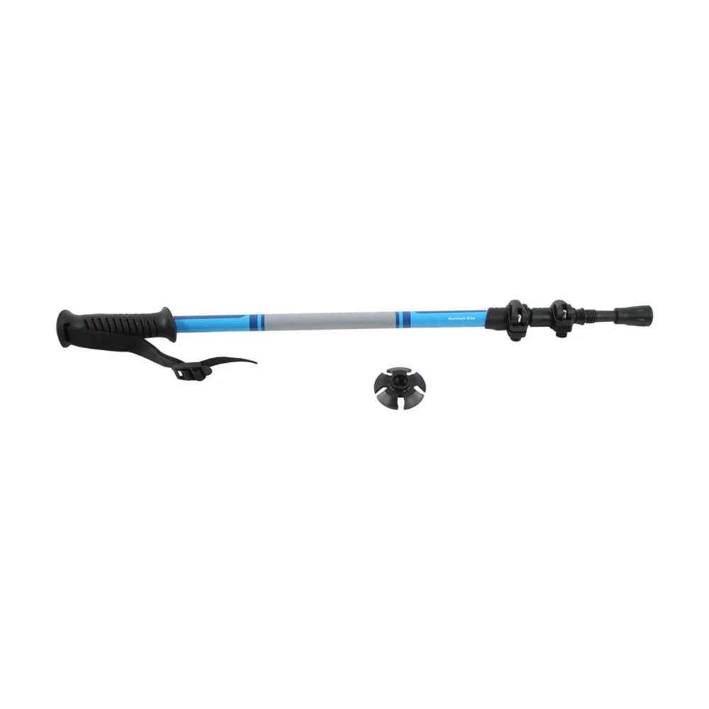 Three Sections Aluminum Alloy Alpenstock Corrosion Resistance Telescopic Trekking PoleBlue