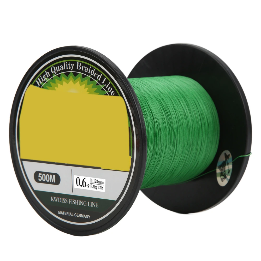 12lb Super Strong PE Fishing Line 500m 8 Strand Braided Fishing Line for Freshwater Saltwater Green