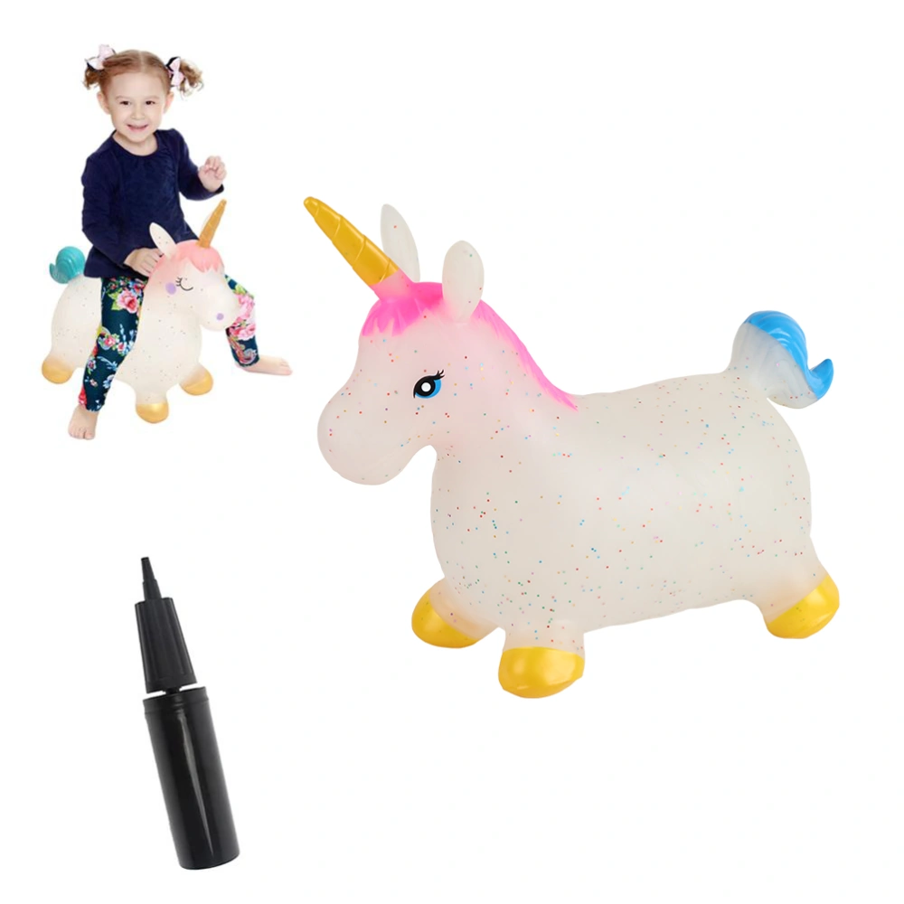 Horse Bouncy Inflatable Animal Ride On Toy with Pump Gifts for Children Boys Girls