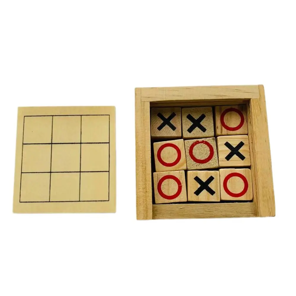 BuyWeek 3 in a Row Wooden Board Game Living Room Decor Desk Decor Family Games Party Game