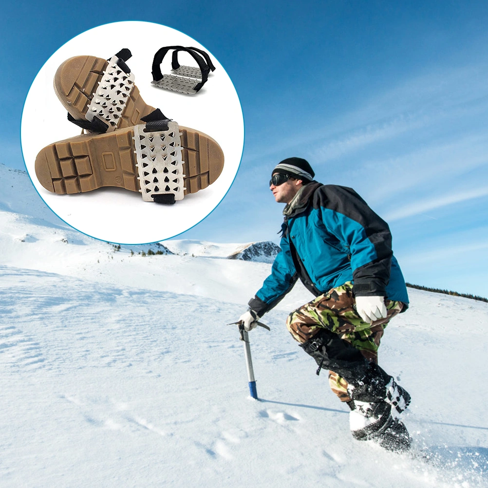 Ice Crampons Non Slip Ice Traction Cleats 26 Spikes Ice Cleats Shoes Boots Grips for Outdoor Walking on Snow and Ice Hiking Climbing Fishing