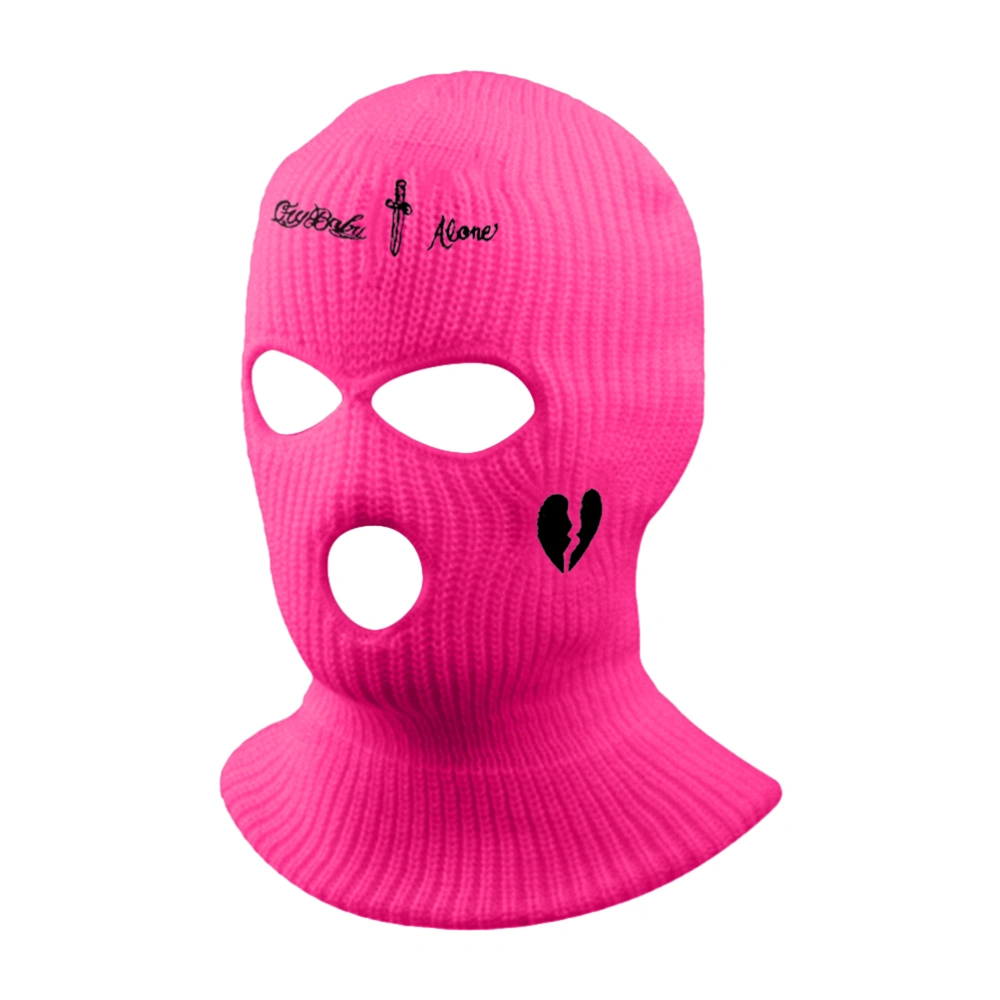 3 Holes Balaclava Knitted Face Cover Winter Windproof Breathable Ski Face Cover for Men Women Outdoor Cycling Skiing Running