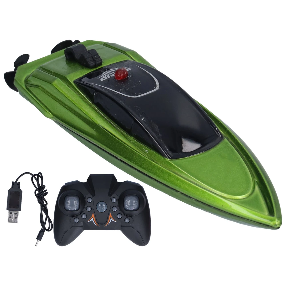 Remote Control Boat UV Coating Sealed Charging Port Wear Resistant Waterproof Electric Remote Control BoatGreen