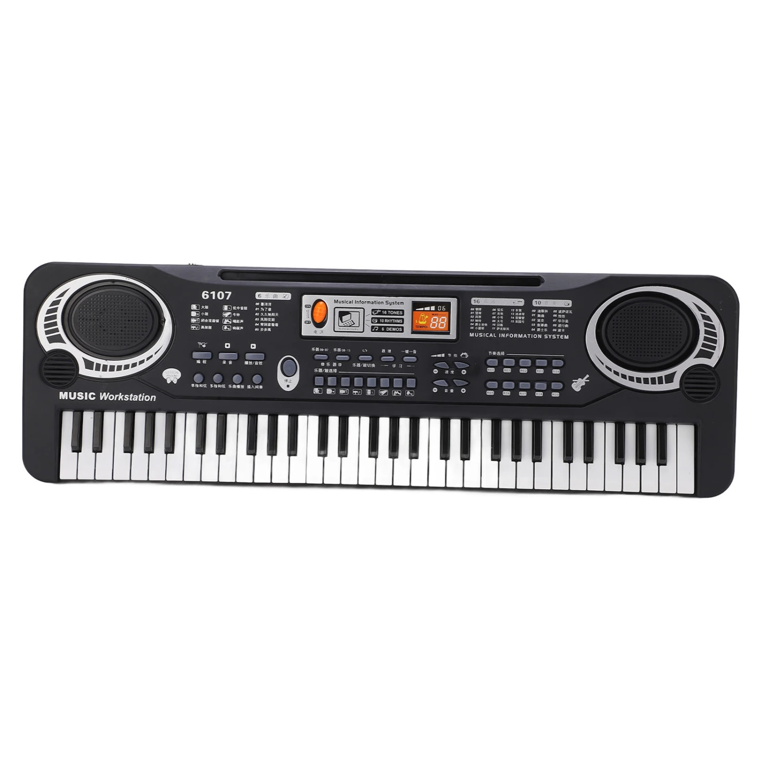 BuyWeek 61 Keys Electronic Keyboard Educational Keyboard Piano with Microphone for Kids Early Learning