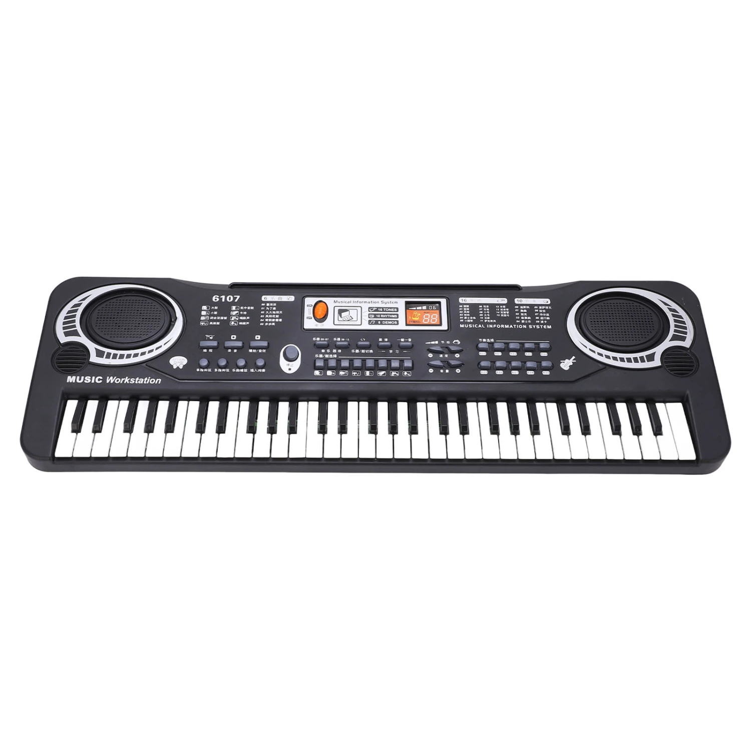 BuyWeek 61 Keys Electronic Keyboard Educational Keyboard Piano with Microphone for Kids Early Learning