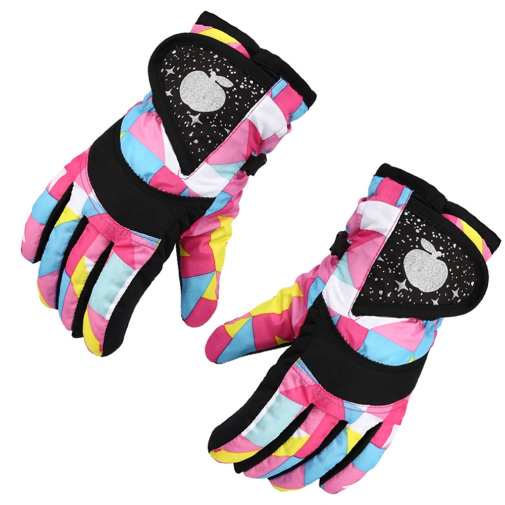 Kids Mittens Winter Windproof Waterproof Ski Gloves Fleece Lined Thick Warm Gloves for Boys Girls Outdoor Cycling Skating Skiing