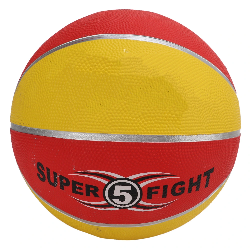 BuyWeek Rubber Basketball Size 5 Indoor Outdoor Training Game and Play Basketball for Kids(Red Yellow )