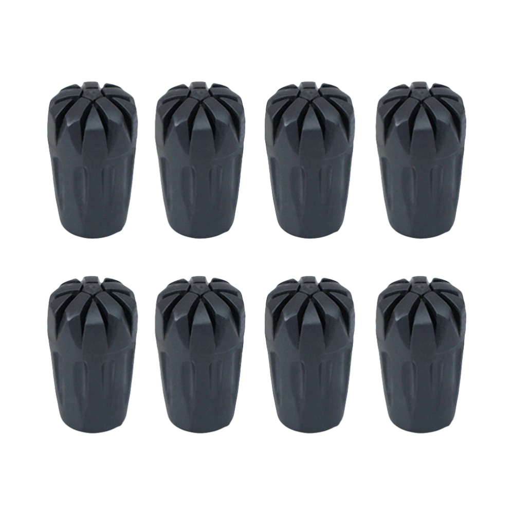 8Pcs Rubber Tips for Trekking Poles Hiking Poles Replacement Pole Tip Protectors