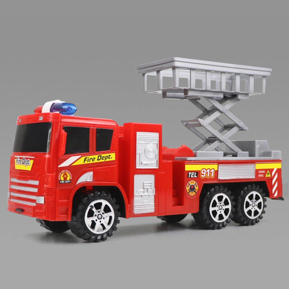 BuyWeek Fire Truck Children's Toys Fire Truck Model Fire Ladder Truck