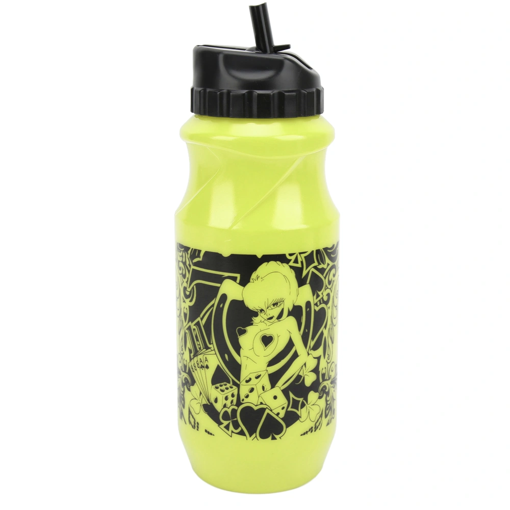 Sports Water Bottle Leakproof Hygienic Sturdy Durable Lightweight No BPA High Temperature Resistance Bike Water BottlesFluorescent Yellow