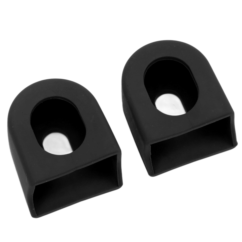 2Pcs Silicone Fixed Gear Bicycle Crank Cover MTB Crank Arm Sleeve Cover Protective CaseBlack