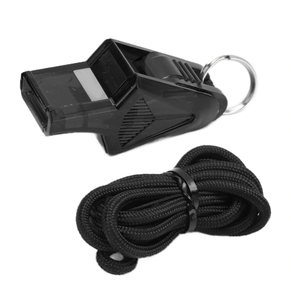 Referee Whistle Sturdy Durable Resounding Crisp Portable Sound Whistle for Competitions and SportsBlack