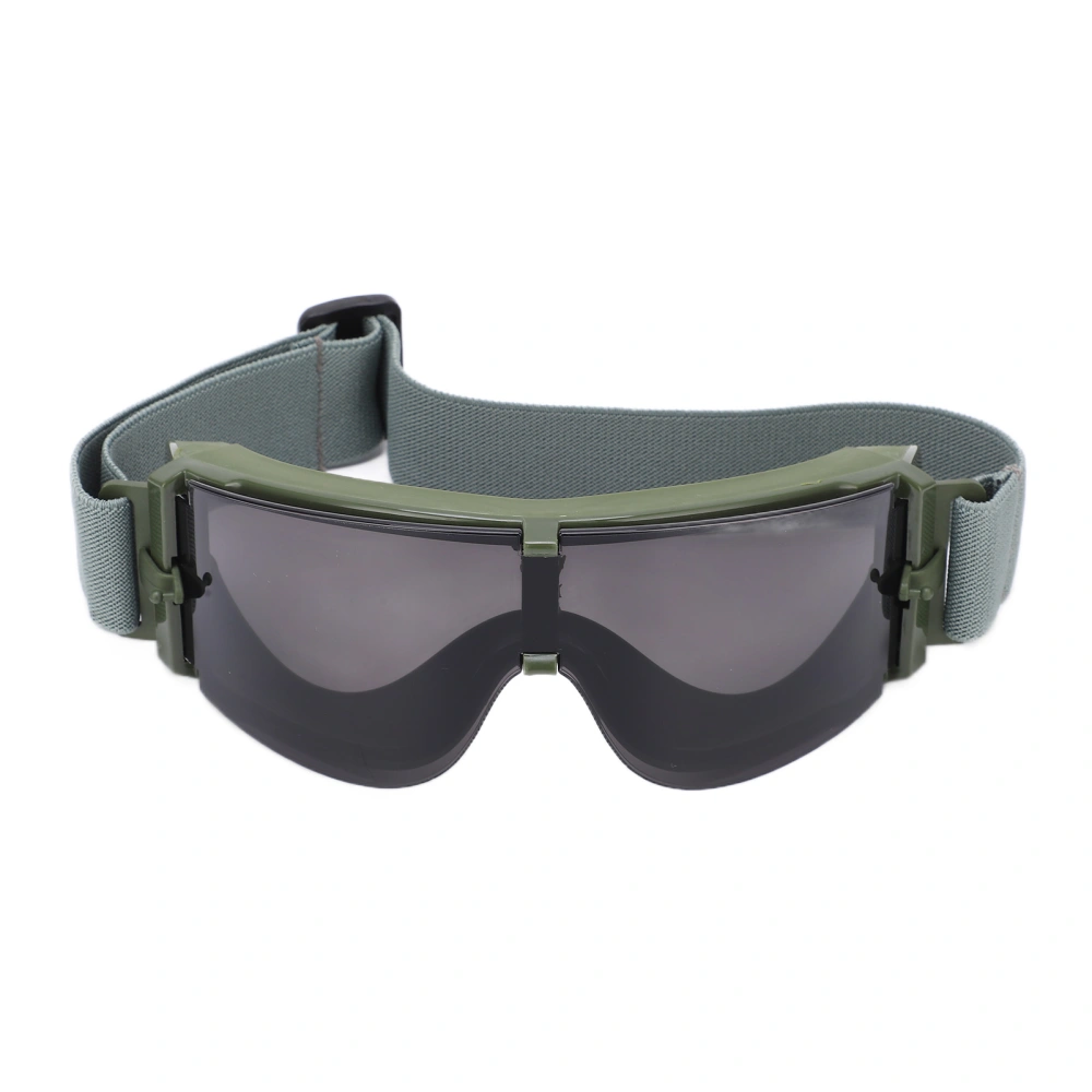 Military Goggles Impact Resistant and Breathable Outdoor Protective Glasses for Men WomenOlive Frame Gray Lens