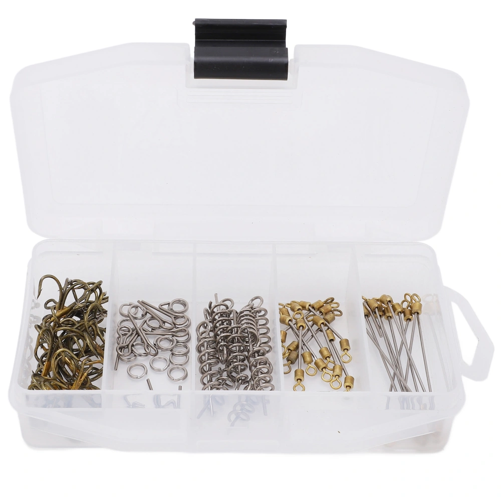 BuyWeek 80 Psc Fishing Treble Hooks Kit with Centering Pin Abdominal Support Frame for Freshwater and Saltwater