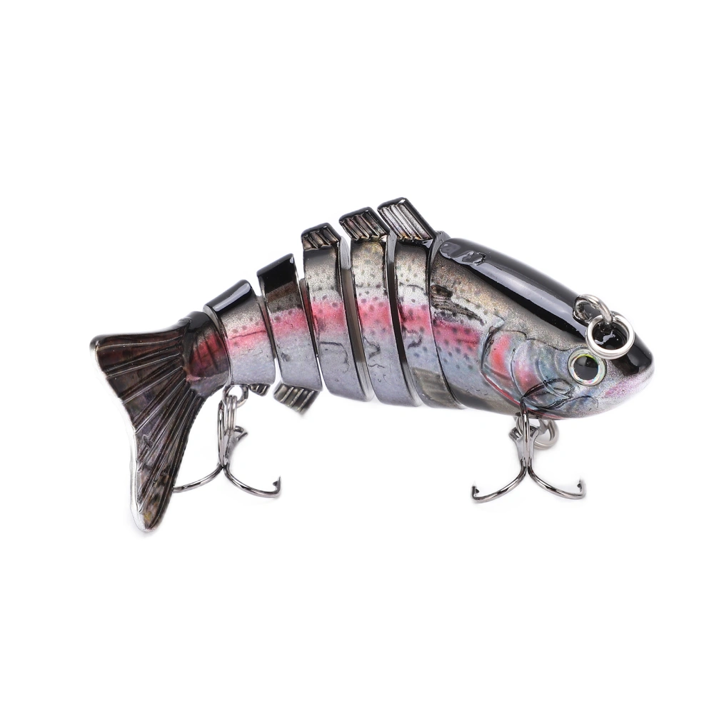 Lure Multi Jointed Swimbait Multi Section Fishing Hard Bait with 2 Hooks for Bass Trout Freshwater Saltwater1#