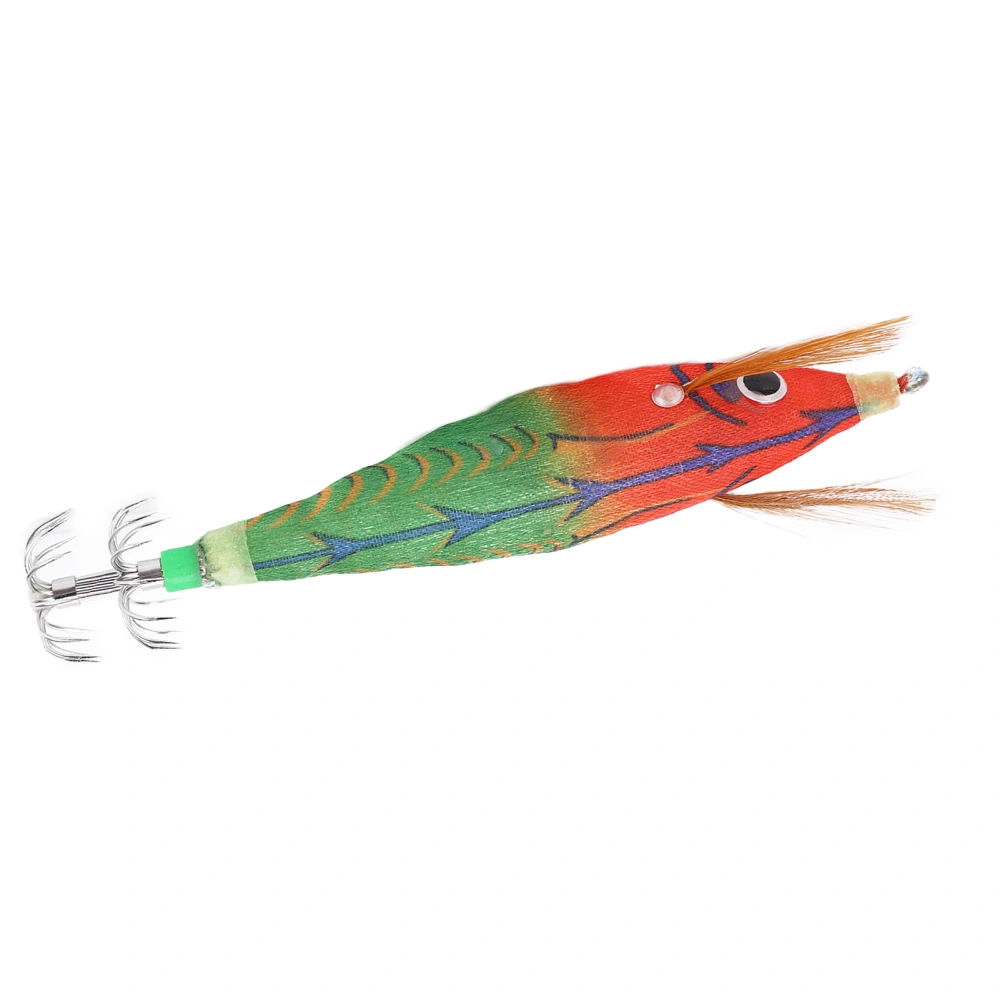 BuyWeek Fishing Squid Jigs Bait Squid Jig Hook Hard Fishing Lure with Luminous Effect for Ocean Boat River Pond FishingRed Head and Light Green