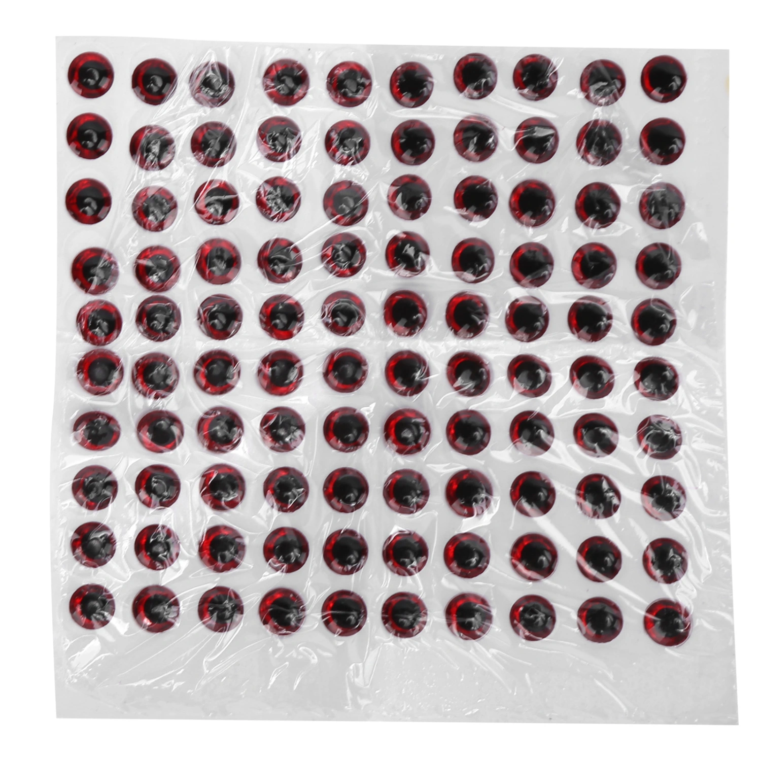BuyWeek 100 Pcs Artificial Fishing Eye Oval 3D Fake Fishing Lure Eye Stickers for DIY Baits Fishing Accessories6MM