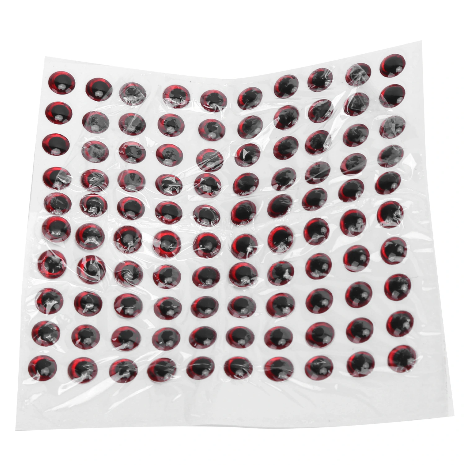 BuyWeek 100 Pcs Artificial Fishing Eye Oval 3D Fake Fishing Lure Eye Stickers for DIY Baits Fishing Accessories6MM