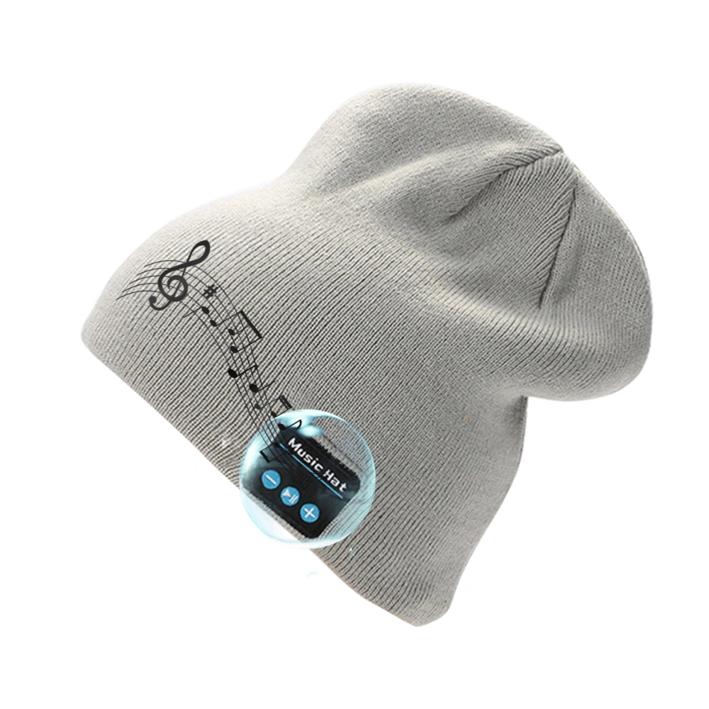 Bluetooth Beanie Hat Wireless Knitted with Stereo Headphone Speaker Unisex Winter Warm Hats for Outdoor Sports Running