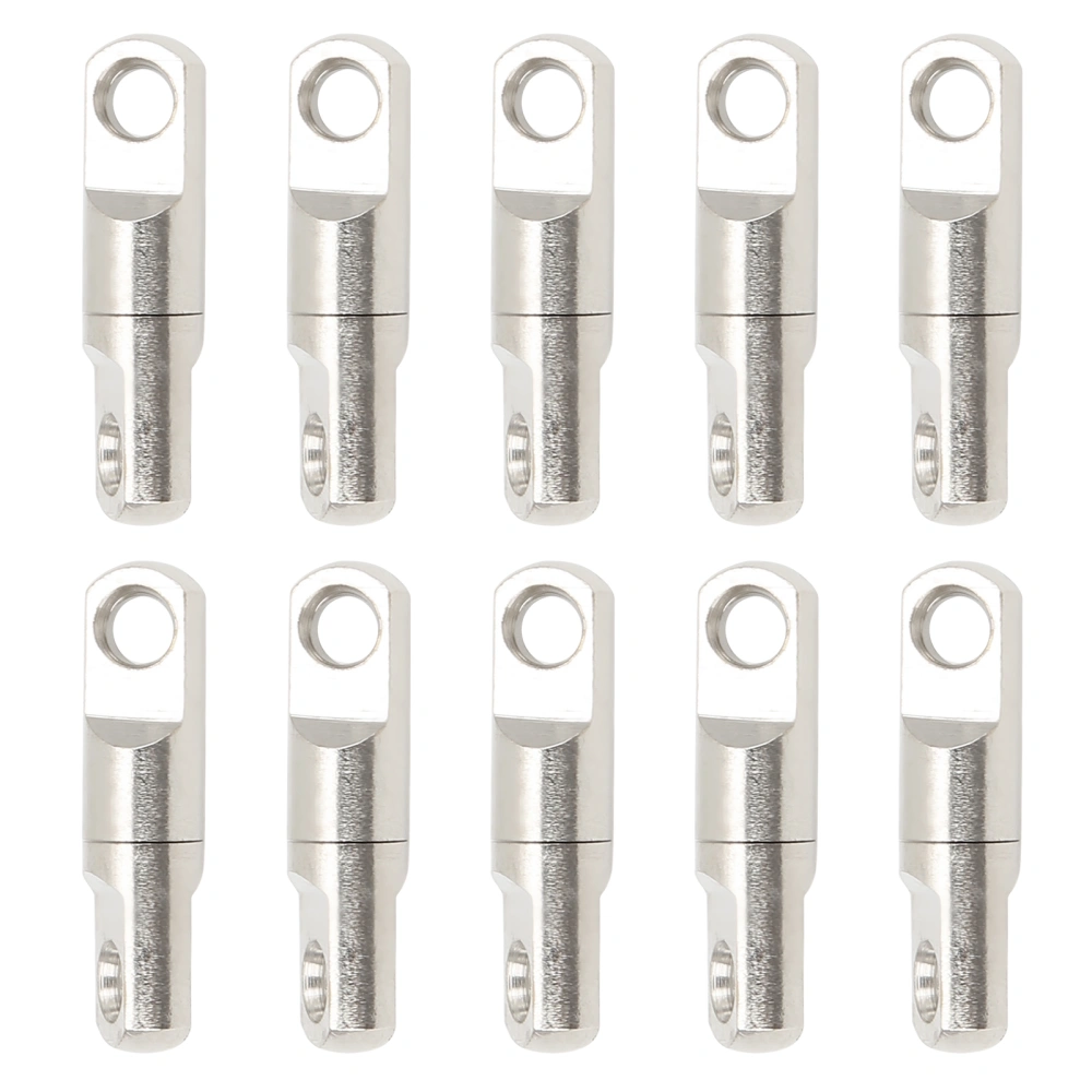 BuyWeek 10pcs Stainless Steel Fishing Connector Rotating Drum Bearing Fishing Connector Without Ring